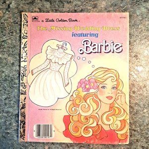 Little Golden Book #107-63 The Missing Wedding Dress featuring Barbie